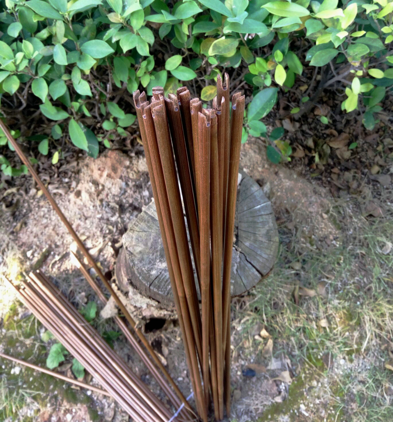 33inch 35-40# bamboo arrow shaft with nocks
