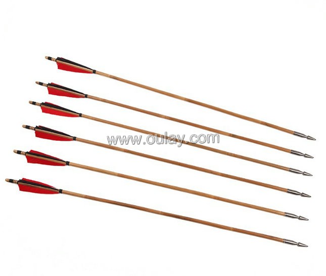 Archery bamboo arrows self -nocking