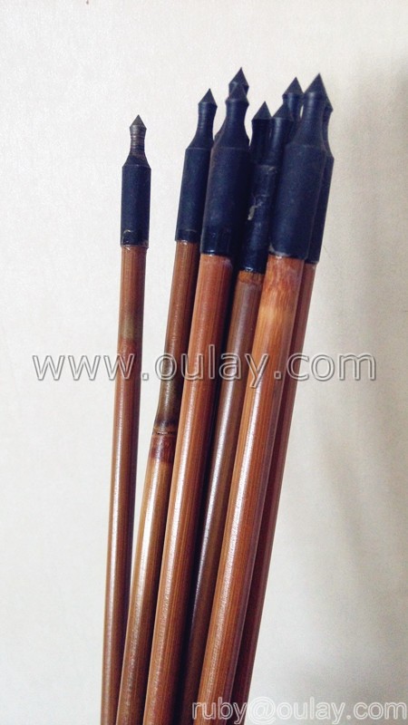 bamboo arrow shafts with arrow tips