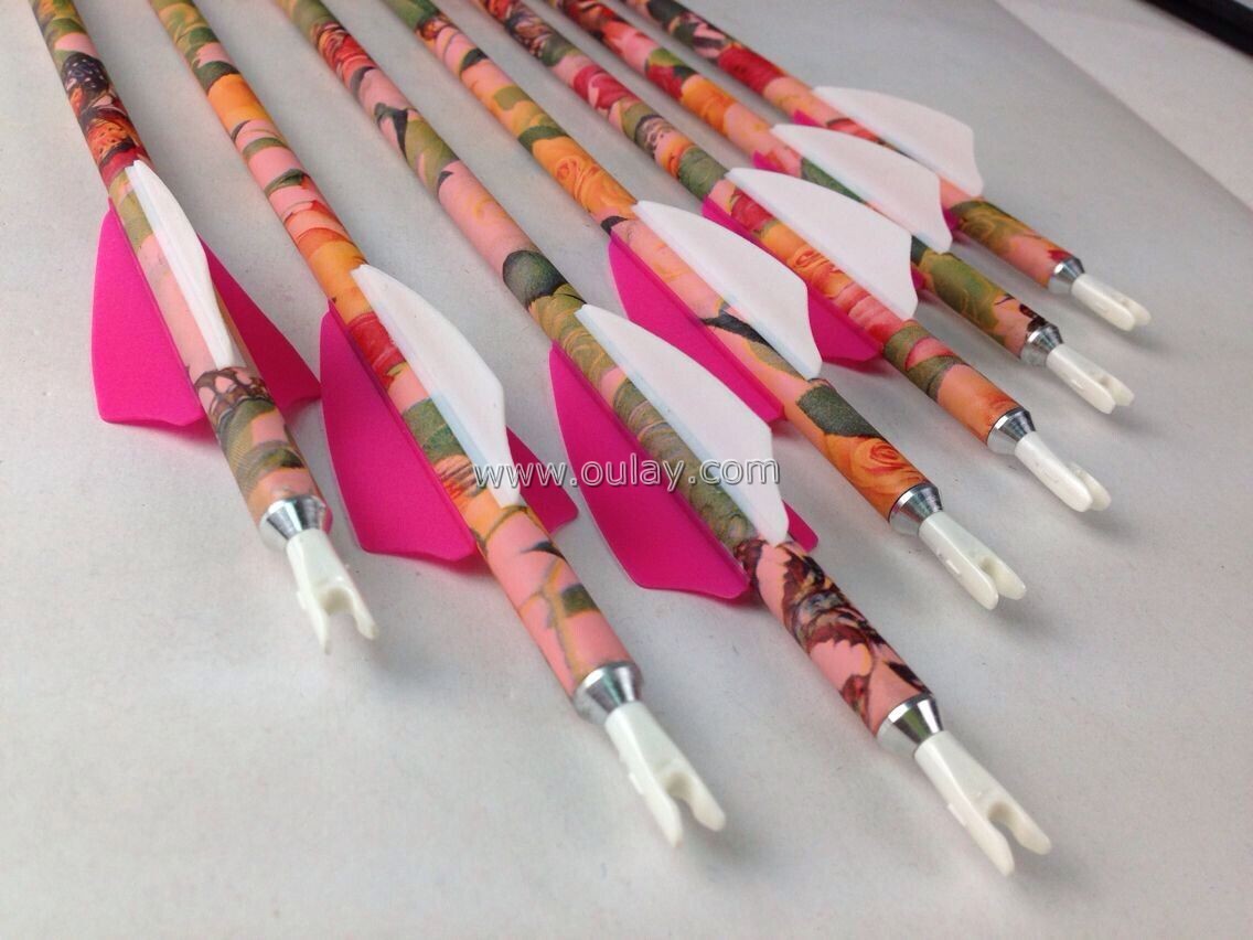 red camouflag carbon arrows for lady