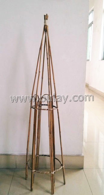 Bamboo garden fencing trellis bamboo ladders  for flowers bamboo support