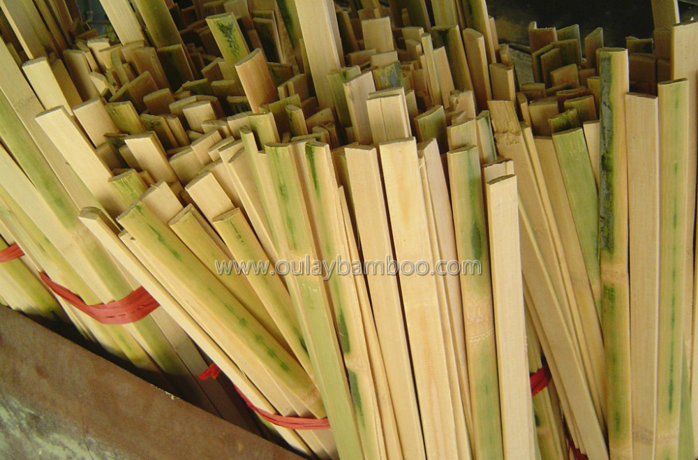 Planed nature color bamboo strips for furniture