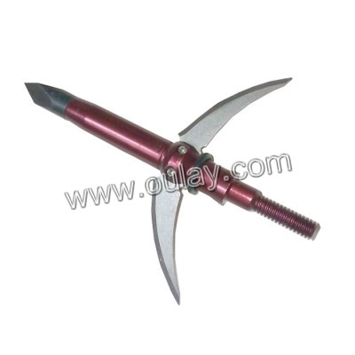 Expandable broadheads with steel chisel Tip.